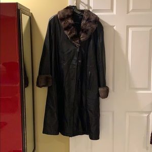 Leather, winter coat